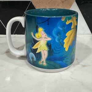Vintage Tinkerbell Themed Mug - Blue and White
